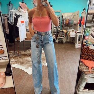 Wide leg trouser jeans